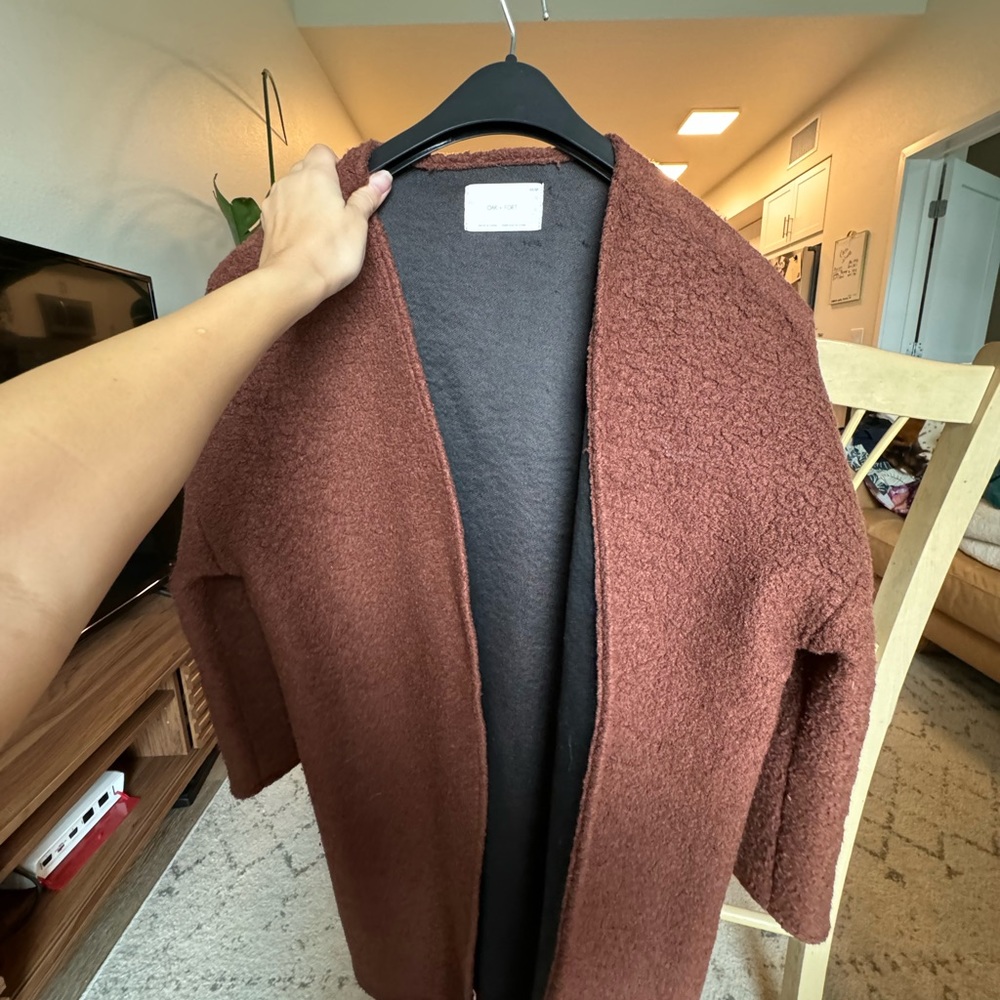 Wool Oak + Fort purple brown Coat